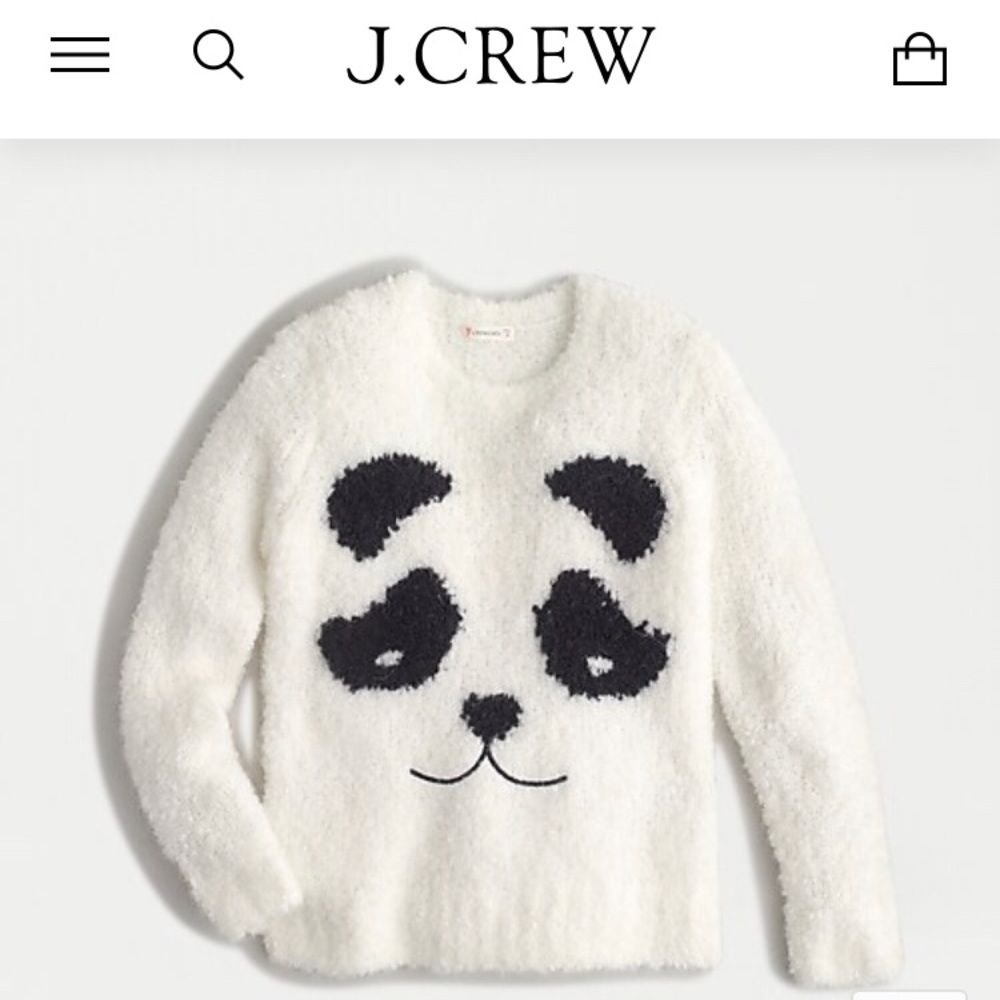 Crewcuts Panda sweater (4-5)